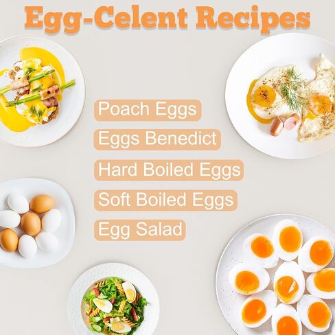 Rapid Egg Cooker, 12 Egg Capacity Electric Egg Cooker for Hard Boiled Eggs, Soft, Medium, Poached Eggs, Food & Vegetable Steamer for Breakfast, Over-Heat Protect, One-Touch Button, BPA-Free in Kuwait