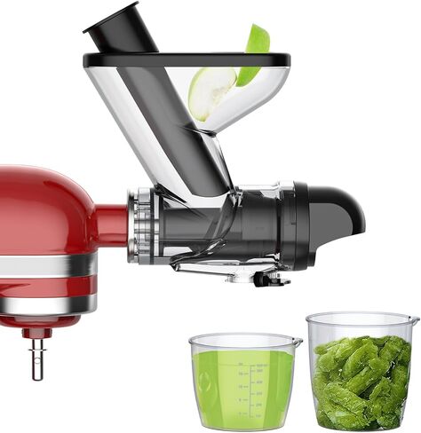 مرفق عصارة المضغ لخلاط حامل KitchenAid، مرفق عصارة المضغ البطيء مع شلال تغذية مزدوج الفم، آلة عصارة مضغوطة على البارد لخلاطات مساعدة المطبخ من Cofun in Kuwait