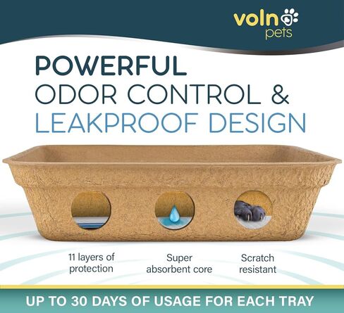 صناديق فضلات القطط للاستعمال مرة واحدة من الحيوانات الأليفة (8 عبوات)، مضادة للتسرب والرائحة وماصة للسوائل، صندوق فضلات القطط للاستعمال مرة واحدة، صندوق فضلات كبير للاستعمال مرة واحدة، صندوق فضلات سهل التنظيف، صندوق فضلات القطط عديم الرائحة in Kuwait