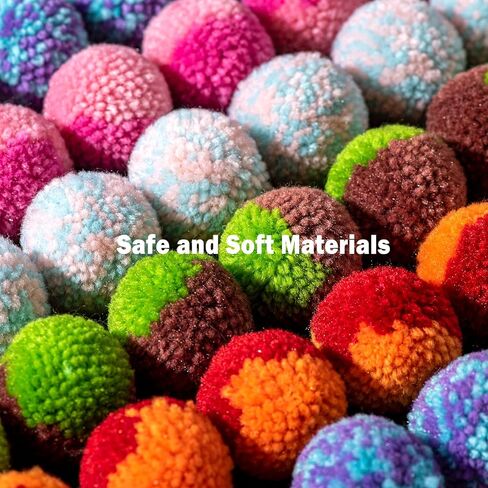 SHSHWANG Soft Pom Pom Cat Toy Balls 6 Pack, Cats Interactive Plush Toy Ball for Indoor Cats, Kitty, Kitten Chasing Toy Balls in Saudi Arabia