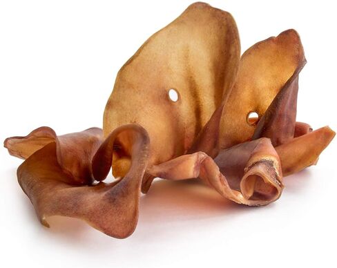 SUPER CAN BULLYSTICKS Natural Half Pig Ears for Dogs (15 Count) - 100% Natural Pork Ear - Dog Chews for Medium-Large Dogs Easily Digestible Dog Snack in Saudi Arabia