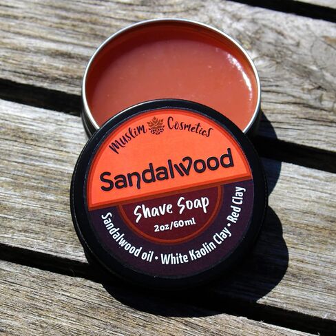 Sandalwood Shave soap - Mens Natural solid shaving cream - Moisturizing/Leaves skin soft // Made in Canada - Muslim Cosmetics - Sandalwood 2oz in Saudi Arabia