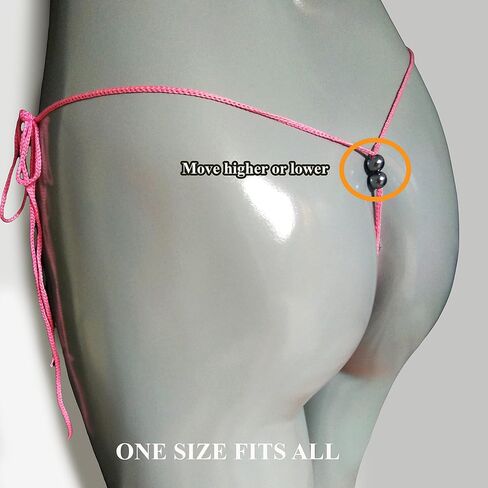 Extreme micro bikini bottom French rose color Crochet micro thong bikini bottoms G-string thong in Saudi Arabia