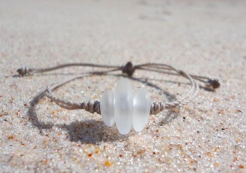 Soul Sister Bracelet, Minimalist Sea Glass Bracelet, Pebble Beach Glass Bracelet, Unbiological Sister Gift, Sister Gift, Soul Sister Gift, Best Friend Bracelet (Teal Green Sea Glass) in Saudi Arabia