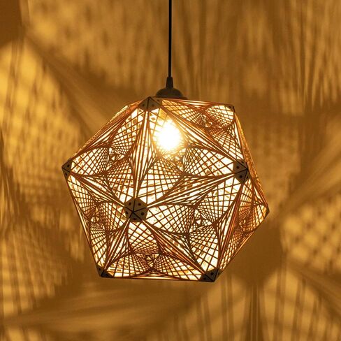 Shadow Pendant Lighting, Sacred Geometry Spiritual Mandala Art, Hanging Ceiling E27 Bulb Light Fixtures for Kitchen Bedroom Restaurant Coffee Shop, New Apartment Birthday Gift (Aurora (size M)) in Saudi Arabia