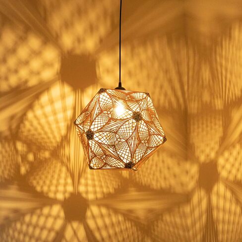Shadow Pendant Lighting, Sacred Geometry Spiritual Mandala Art, Hanging Ceiling E27 Bulb Light Fixtures for Kitchen Bedroom Restaurant Coffee Shop, New Apartment Birthday Gift (Aurora (size M)) in Saudi Arabia