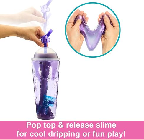 Barbie Pop Reveal Doll & Accessories, Strawberry Lemonade Scent with Pink Hair, 8 Surprises Include Slime & Squishy Puppy in Saudi Arabia