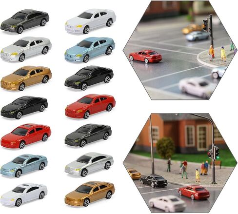 Evemodel 50pcs Z Scale N Scale 1:200 Model Car Model Train Layout Building Accessories Scenery in Kuwait