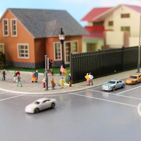 Evemodel 50pcs Z Scale N Scale 1:200 Model Car Model Train Layout Building Accessories Scenery in Kuwait