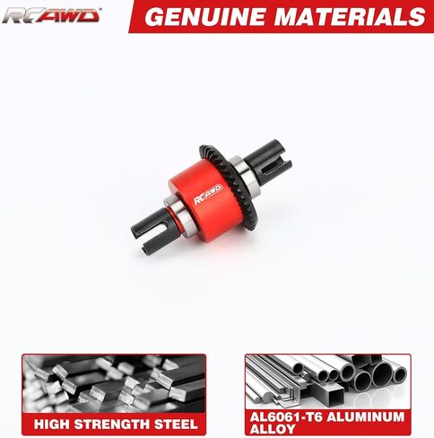 RCAWD Full Metal Gear Upgrade Front Transmission Module Set(40T,14T) 1/10 LOSI Baja Rey Rock Racer Parts(Red) in Saudi Arabia