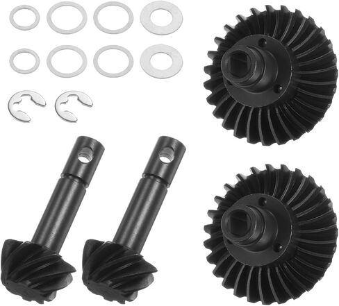 سيارة Uxcell Steel Diff Gear Steel، 27T 8T Helical Gear RC، مجموعتان لـ SCX10 in Saudi Arabia