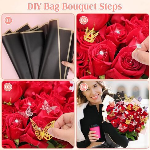366 pcs Flower Bouquet Wrapping Paper,Flower Floral Wrapping Paper Bouquet in Saudi Arabia