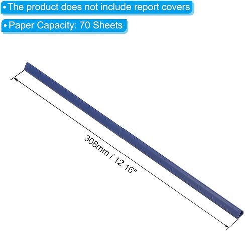 PATIKIL 10mm Binding Bars, 20 Pcs Plastic Binding Bars Slide Grip 70 Sheets Capacity A4 Binding Bars for Report Cover Office Study, White in Kuwait