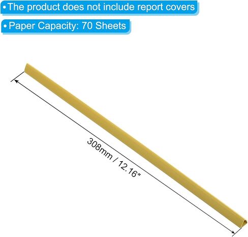 PATIKIL 10mm Binding Bars, 10 Pcs Plastic Binding Bars Slide Grip 70 Sheets Capacity A4 Binding Bars for Report Cover Office Study, Black in Saudi Arabia