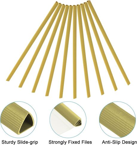 PATIKIL 10mm Binding Bars, 10 Pcs Plastic Binding Bars Slide Grip 70 Sheets Capacity A4 Binding Bars for Report Cover Office Study, Black in Saudi Arabia