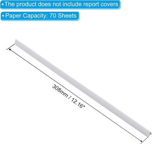 PATIKIL 10mm Binding Bars, 10 Pcs Plastic Binding Bars Slide Grip 70 Sheets Capacity A4 Binding Bars for Report Cover Office Study, Black in Saudi Arabia