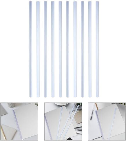 30 قطعة من قضبان التجليد وقبضة الشرائح وقضبان ربط التقارير المدرسية وقضبان العمود الفقري الشفافة مقاس A4 وقضبان توثيق المستندات للكتب والمكتب المدرسي باللون الأبيض in Kuwait