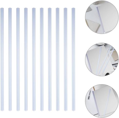 30 قطعة من قضبان التجليد وقبضة الشرائح وقضبان ربط التقارير المدرسية وقضبان العمود الفقري الشفافة مقاس A4 وقضبان توثيق المستندات للكتب والمكتب المدرسي باللون الأبيض in Kuwait