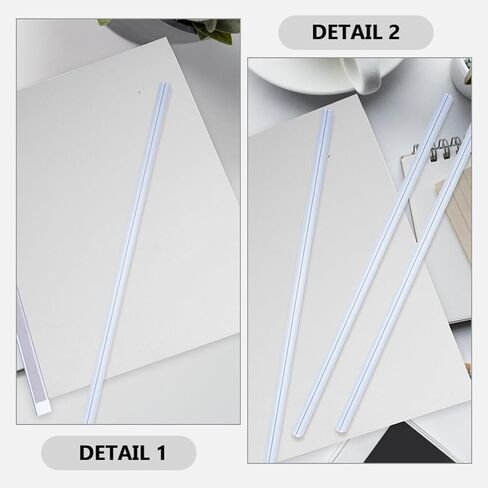 30 قطعة من قضبان التجليد وقبضة الشرائح وقضبان ربط التقارير المدرسية وقضبان العمود الفقري الشفافة مقاس A4 وقضبان توثيق المستندات للكتب والمكتب المدرسي باللون الأبيض in Kuwait