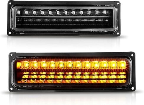 AmeriLite Parking LED Lights For Full Size/Blazer/Suburban : Sierra/Yukon - Passenger and Driver Side, Vehicle Light Assembly, Black in Saudi Arabia
