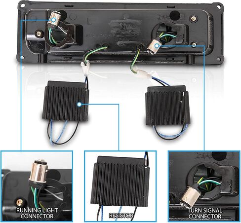 AmeriLite Parking LED Lights For Full Size/Blazer/Suburban : Sierra/Yukon - Passenger and Driver Side, Vehicle Light Assembly, Black in Saudi Arabia