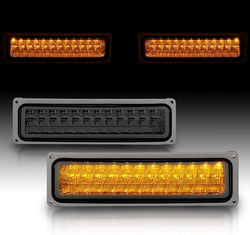 AmeriLite Parking LED Lights For Full Size/Blazer/Suburban : Sierra/Yukon - Passenger and Driver Side, Vehicle Light Assembly, Black in Saudi Arabia