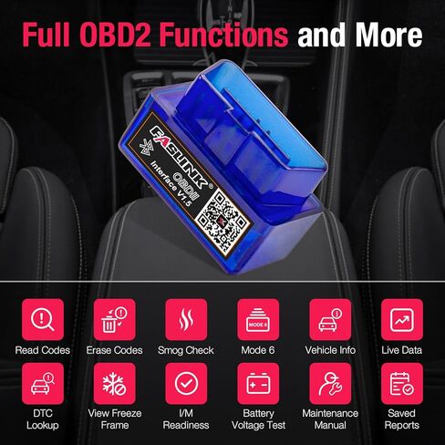 Bluetooth OBD2 Scanner for iPhone & Android, Car Diagnostic Check Scan Tool Engine Fault Code Reader for All OBDII Cars and Pickup - X1 Mini Scanner in Kuwait