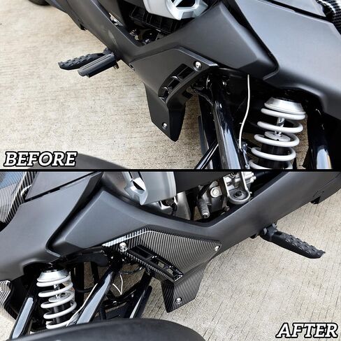 SAUTVS Carbon Fiber Pattern Lower Fairing Panels for Can Am Ryker, Carbon Fiber Pattern Lower Panels Fairing Pads Protector Trim Cover for Can Am Ryker 600 900 Sport Rally Models Accessories (2PCS) in Saudi Arabia