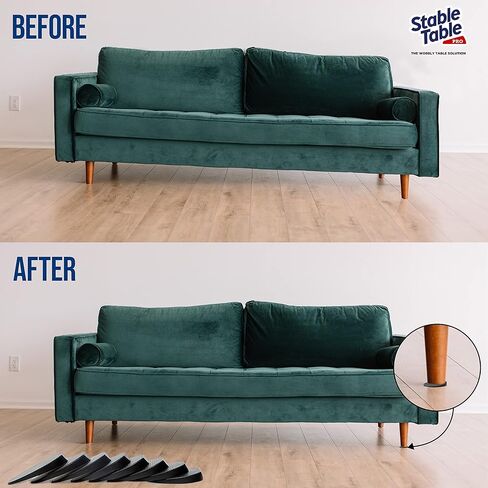 طاولة ثابتة - أرجل طاولة مطعم سوداء 100 حافة إسفينية لتسوية الأثاث الفاخر، حشوات طاولة المطاعم، تحسين المنزل بنفسك - نسيج من النوع المطاطي، ثابت، غير قابل للانزلاق، أبواب، طاولات والمزيد in Kuwait