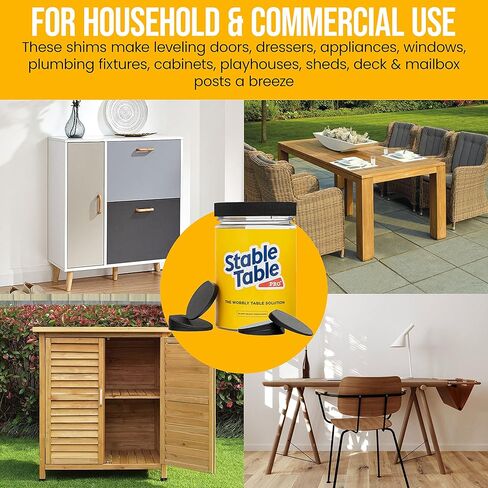 طاولة ثابتة - أرجل طاولة مطعم سوداء 100 حافة إسفينية لتسوية الأثاث الفاخر، حشوات طاولة المطاعم، تحسين المنزل بنفسك - نسيج من النوع المطاطي، ثابت، غير قابل للانزلاق، أبواب، طاولات والمزيد in Kuwait