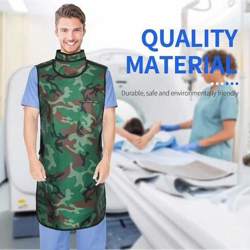 Lead Apron for X-rays - 0.5mmpb Lead Protection with Thyroid Collar Lightweight Dentist x-ray Shield （Adult） in Kuwait