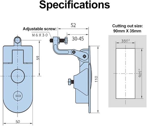 Compression Lock with Key Compression Latches Adjustable Lever Latch (21mm, 2) in Saudi Arabia