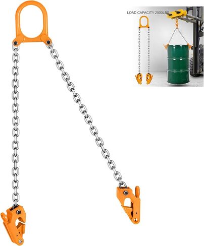 رافع طبل سلسلة موفورن، إطار فولاذي من خليط معدني بسعة 2000، رافع طبل سلسلة G80، رافع طبل عمودي صلب لبراميل بلاستيكية ومعدنية بسعة 55 جالون in Kuwait