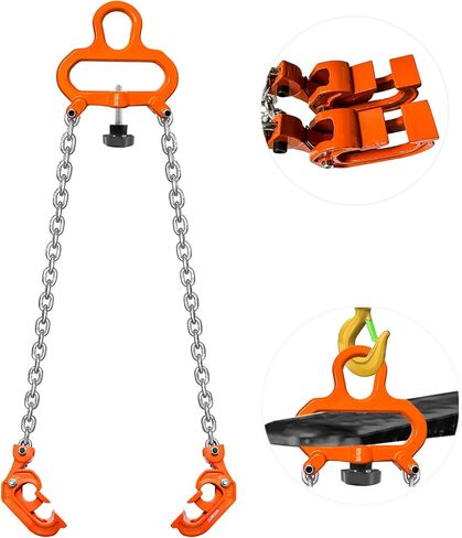 Updated Chain Drum Lifter 2200 lbs Load Capacity Works great with fork lifts or cranes Alloy Steel Frame G80 Galvanized Lifting Chain for Plastic and Metal Drum,Orange in Saudi Arabia