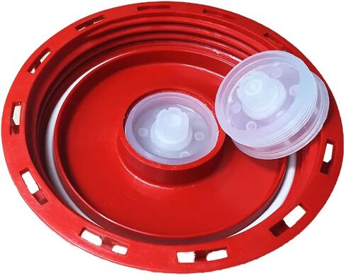 IBC Tote Lid Cover IBC Tote Lid Cap 163mm IBC Tank Water Liquid Tank Cap with Vent Hole for Chemical, Food, Industries Storage 275-330 Gallon Plastic Drum (Red) in Saudi Arabia