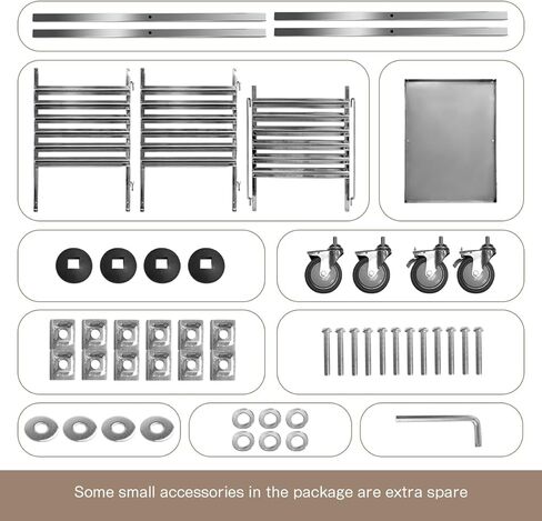 Bakers Rack, 2x6 Tiers Commercial Bakery Bun Pan Rack, Stainless Steel Sheet Pan Rack with Wheels & Top Table, Speed Cooling Storage Rack for Kitchen Restaurant,29.3" Lx21.6 Wx37.2 H in Kuwait