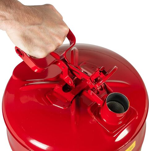 Justrite 7150100 Type I Galvanized Steel Flammables Safety Can, 5 Gallon Capacity, Red in Saudi Arabia