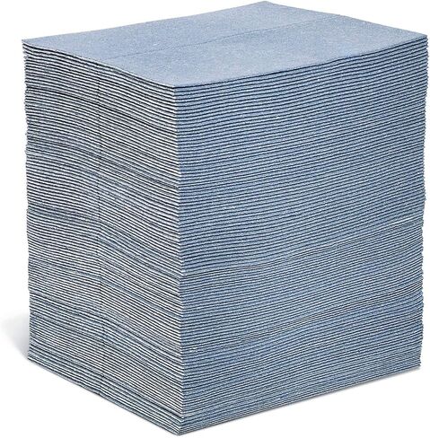 New Pig Absorbent Mat Pads | 100 Oil Spill Mats | 15" x 19" Perforated Pads | Each Pad Absorbs 30 oz | Total Absorbency is 24 Gallons | Heavyweight | PMB30123 in Saudi Arabia