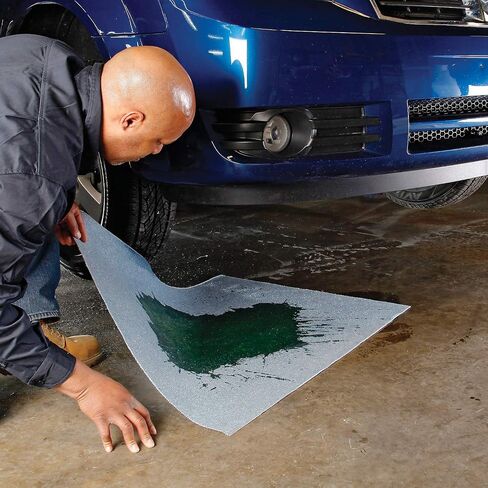 New Pig Absorbent Mat Pads | 100 Oil Spill Mats | 15" x 19" Perforated Pads | Each Pad Absorbs 30 oz | Total Absorbency is 24 Gallons | Heavyweight | PMB30123 in Saudi Arabia