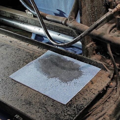 New Pig Absorbent Mat Pads | 100 Oil Spill Mats | 15" x 19" Perforated Pads | Each Pad Absorbs 30 oz | Total Absorbency is 24 Gallons | Heavyweight | PMB30123 in Saudi Arabia