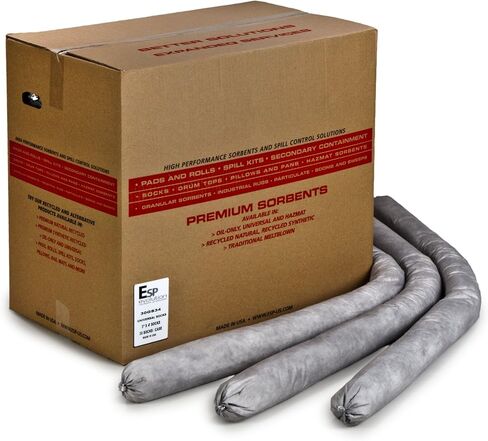 NPS Spill Control | Mildew-Resistant Absorbent Sock | Water Absorbing Snake, 3" x 48", 52-Gal Absorbency, Pack of 30, 30GS34 in Saudi Arabia