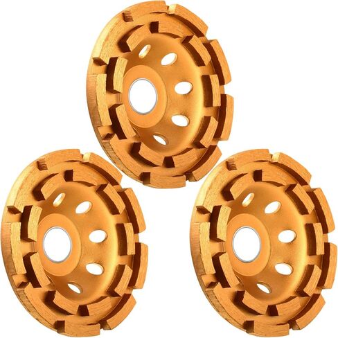 Diamond Cup Concrete Grinding Wheel 4-1/2 Inch Double Row Grinding Wheel 4 Inch 12 Segment Turbo Row Grinding Wheel Angle Grinder Disc for Grinder Polishing and Cleaning Stone(Elegant Style, 2) in Saudi Arabia