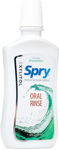Spry Xylitol Oral Rinse, Spearmint - 16 fl oz (Pack of 2) in Saudi Arabia