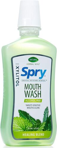 Spry Xylitol Oral Rinse, Spearmint - 16 fl oz (Pack of 2) in Saudi Arabia