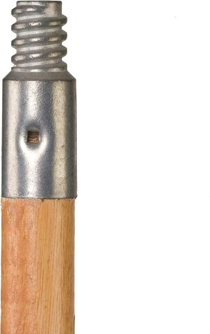 Rubbermaid Commercial Products Lacquered-Wood Broom Handle With Threaded Metal Tip, Natural for Floor Cleaning/Sweeping in Home/Office, Pack of 12 in Saudi Arabia