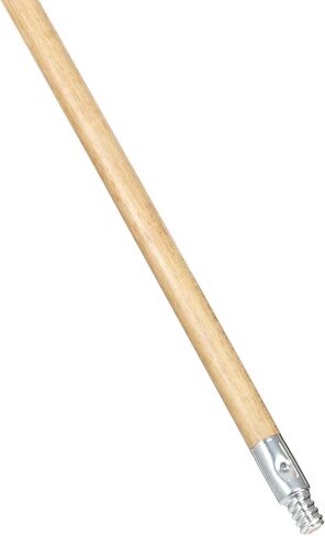 Rubbermaid Commercial Products Lacquered-Wood Broom Handle With Threaded Metal Tip, Natural for Floor Cleaning/Sweeping in Home/Office, Pack of 12 in Saudi Arabia