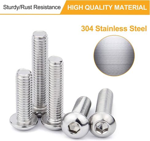 VIGRUE 1110PCS M3 Hex Socket Head Cap Screws Nuts Kit, M3 x 4/5/6/8/10/12/14/16/18/20/25/30mm Stainless Steel Screws Assortment Set w/Allen Wrench and Tip Curved Tweezer in Kuwait