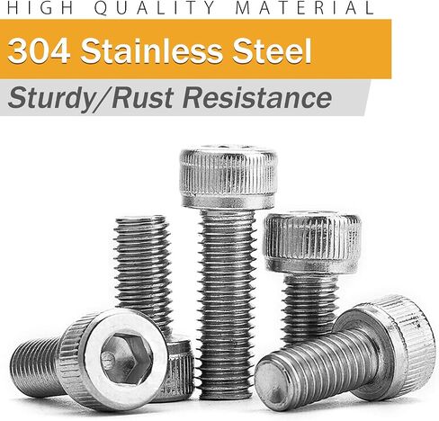 VIGRUE 1110PCS M3 Hex Socket Head Cap Screws Nuts Kit, M3 x 4/5/6/8/10/12/14/16/18/20/25/30mm Stainless Steel Screws Assortment Set w/Allen Wrench and Tip Curved Tweezer in Kuwait