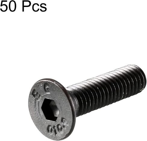 uxcell M3x8mm 10.9 Carbon Steel Countersunk Head Hex Socket Screw Pack of 50 in Saudi Arabia