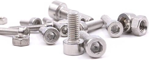 Hilitchi 510pcs M3 M4 M5 Stainless Steel Flat Head Hex Socket Head Cap Bolts Screws Nuts Assortment Kit - 304 Stainless Steel (Flat Head) in Saudi Arabia